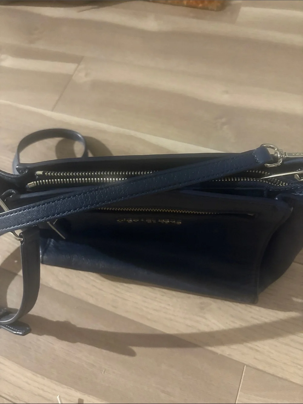 Michael Kors Dark Blue Leather Crossbody Bag